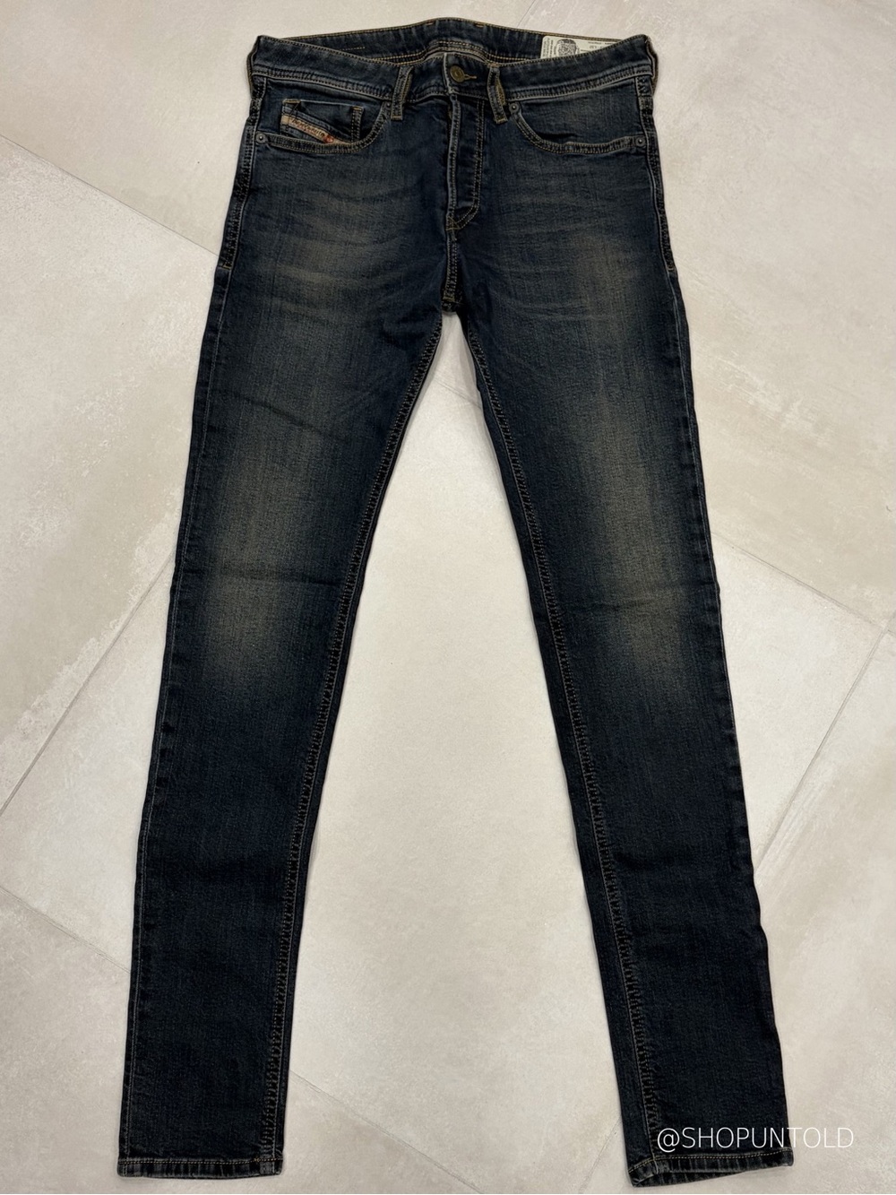 DIESEL — SLEENKER-X SLIM SKINNY JEANS — 069FX DARK WASH